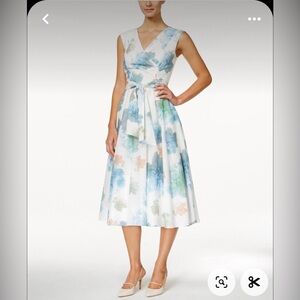 Calvin Klein Floral Tie Midi Dress